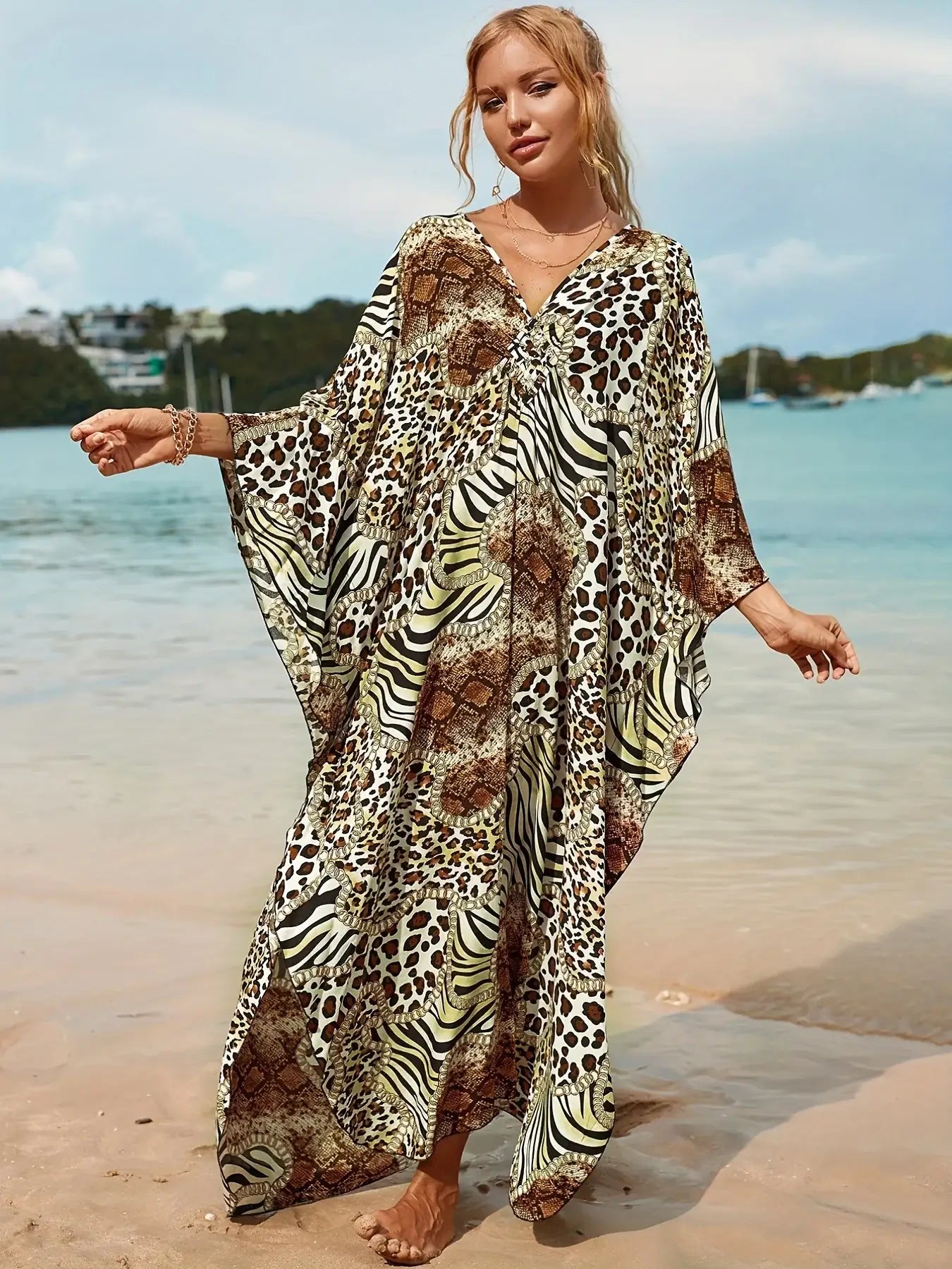 Vestido Kaftan - Animal